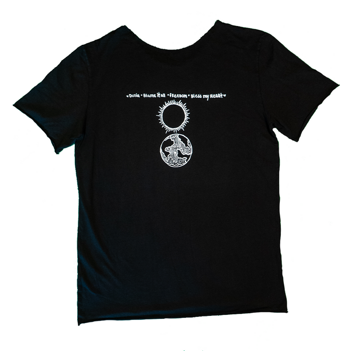 Earth Dream Swoop Neck T-Shirt (Black)