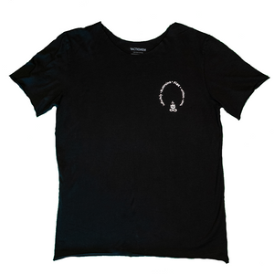 Earth Dream Swoop Neck T-Shirt (Black)