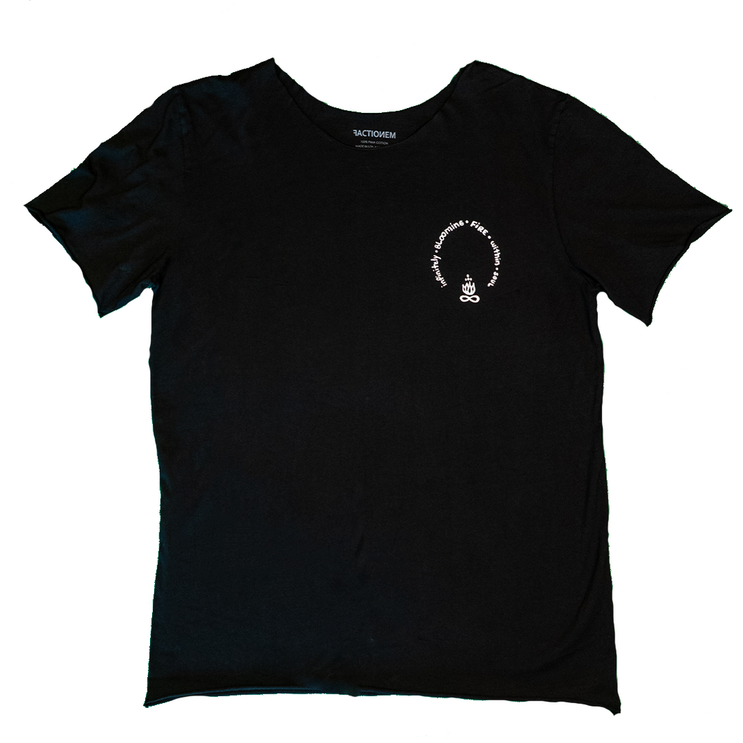 Earth Dream Swoop Neck T-Shirt (Black)